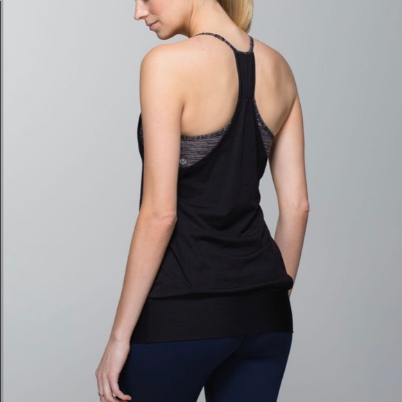Lululemon No Limits Tank. Size 4. Color: Black / Wee Are From Space Black Cashew - Picture 3 of 13